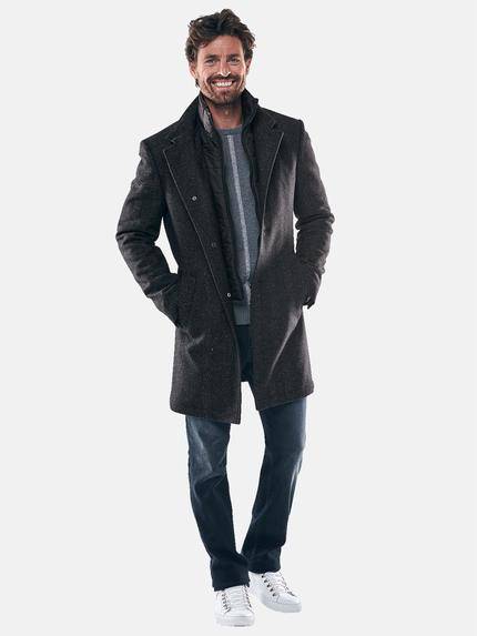 ENGBERS GERMANY Herren Zeitloser Mantel Anthrazit 30574 ENGBERS GERMANY Herren Zeitloser Mantel Anthrazit 30574