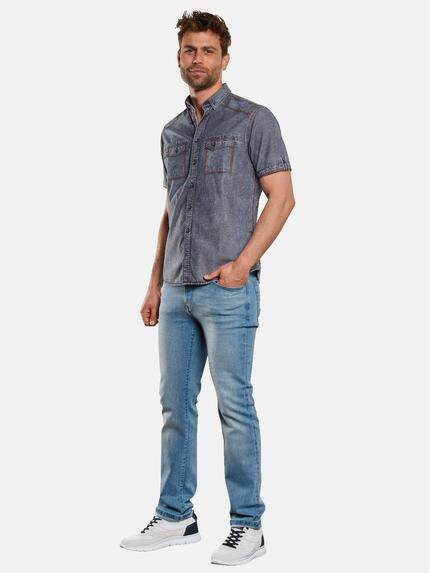 engbers Herren Kurrzarm-Hemd gemustert Karminrot 33256 engbers Herren Kurrzarm-Hemd gemustert Karminrot 33256