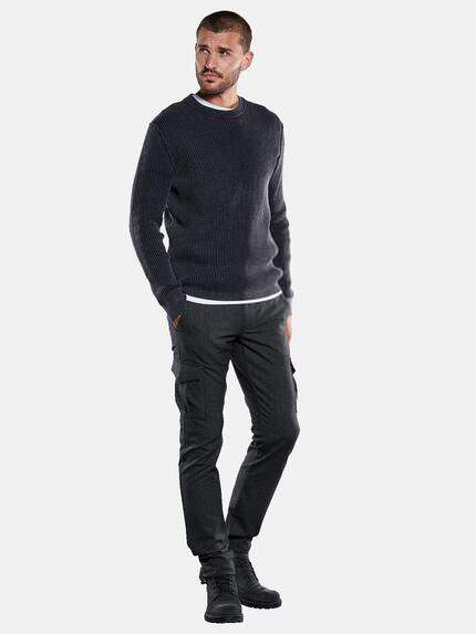 emilio adani Herren Pullover strukturiert Grau 33451 emilio adani Herren Pullover strukturiert Grau 33451