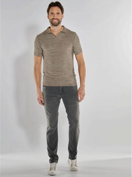 ENGBERS GERMANY Herren Polo-Shirt mit edler Strick-Struktur Braunbeige 36944 ENGBERS GERMANY Herren Polo-Shirt mit edler Strick-Struktur Braunbeige 36944