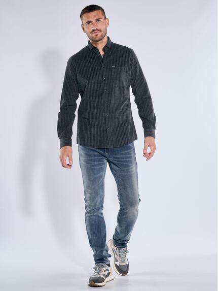 emilio adani Herren Langarm-Hemd gemustert Anthrazit 39441 emilio adani Herren Langarm-Hemd gemustert Anthrazit 39441