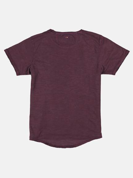 emilio adani Herren Rundhals T-Shirt Violett 26370