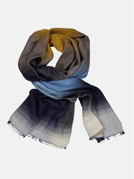 engbers Schal gemustert Marineblau