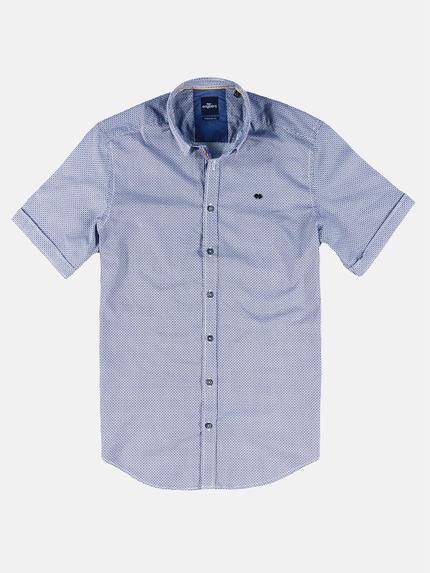engbers Herren Kurzarmhemd mit Stretch-Anteil und dezenten Kontrastdetails Royalblau 29723