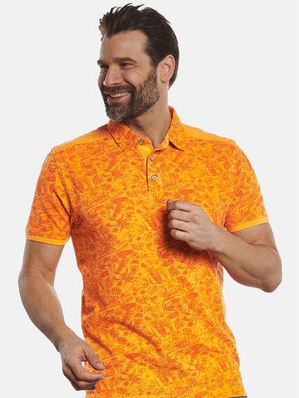 engbers Herren Polo-Shirt gemustert Reinorange 32710