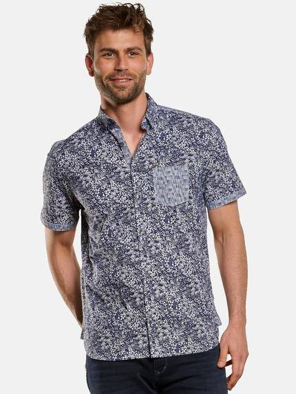 engbers Hemd kurzarm Marineblau