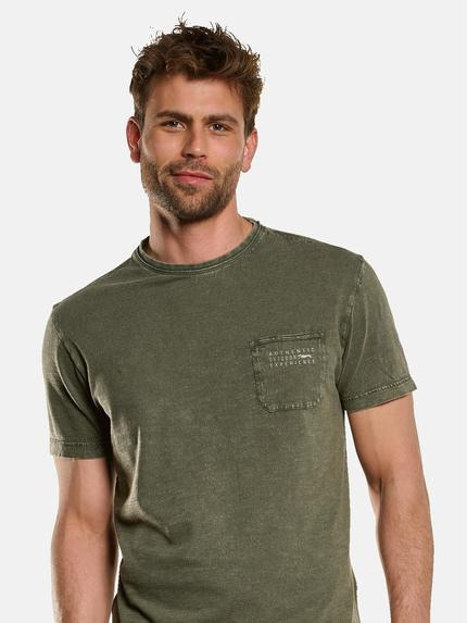 engbers Herren T-Shirt mit Leinenanteil Oliv 33112