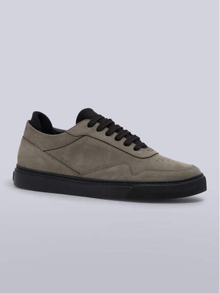 emilio adani Sneaker aus Nubuk-Leder Grau