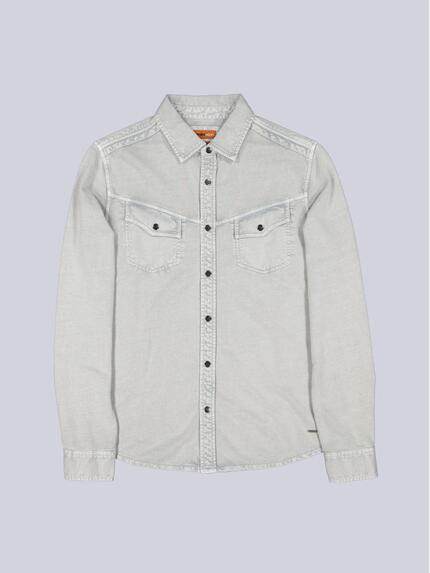 emilio adani Herren Poloshirt langarm Silbergrau 39903