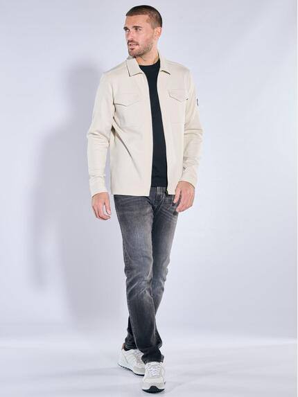 emilio adani Herren Overshirt aus Sweat-Material Beige 40123 emilio adani Herren Overshirt aus Sweat-Material Beige 40123