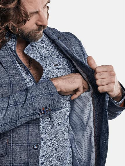 emilio adani Herren stilvolles Sakko in abgestimmtem Karo Blau 29150 emilio adani Herren stilvolles Sakko in abgestimmtem Karo Blau 29150
