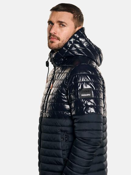 emilio adani Herren Steppjacke leicht glänzend Blau 32565