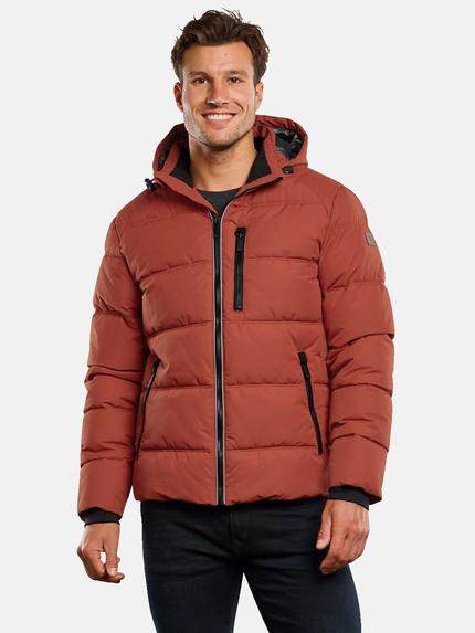 ENGBERS GERMANY Steppjacke mit abnehmbarer Kapuze Rostorange