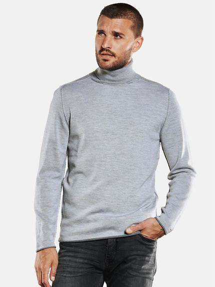 emilio adani Pullover aus Merinowolle Silbergrau