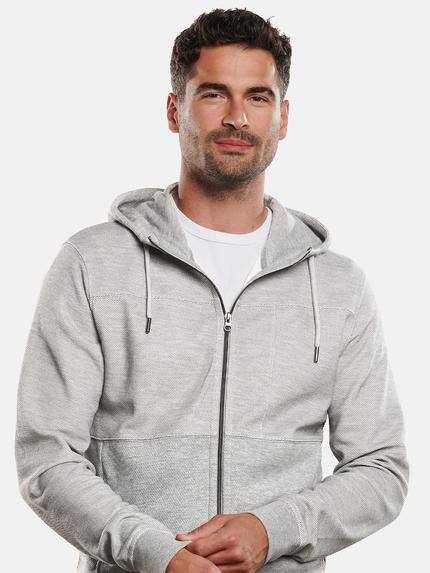 engbers Herren Sweatjacke strukturiert Grau 32438 engbers Herren Sweatjacke strukturiert Grau 32438