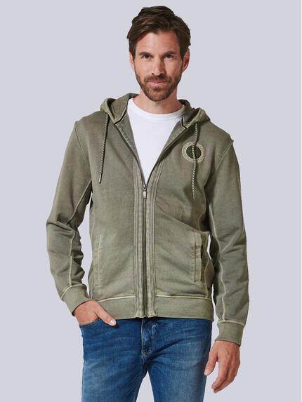 engbers Sweatjacke mit Kapuze Dunkelbraun