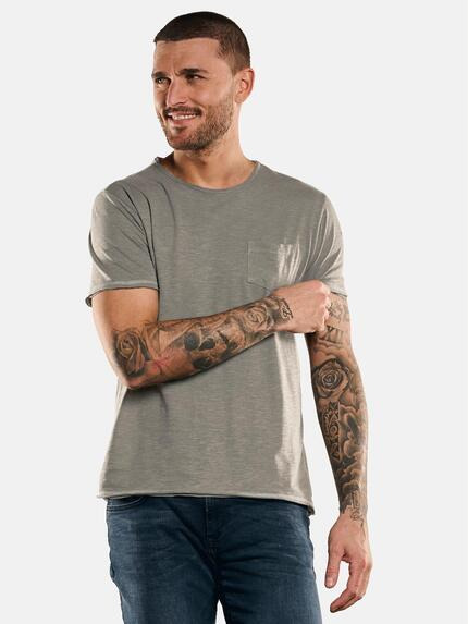 emilio adani Basic-Shirt aus Leinenmix Khaki