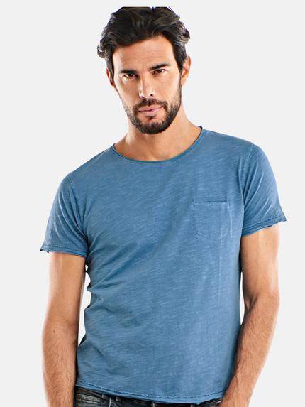 emilio adani Rundhals T-Shirt Wasserblau
