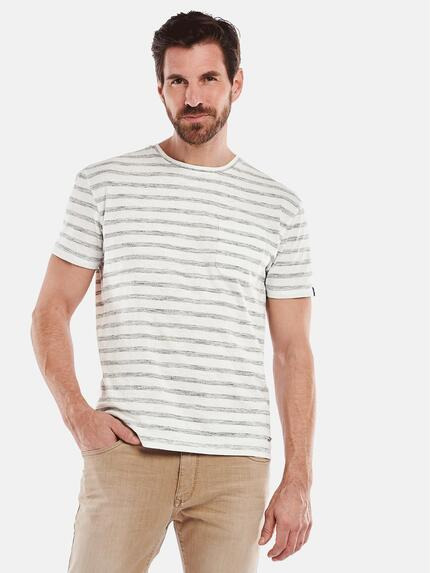 engbers T-Shirt gestreift Creme