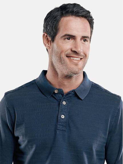 engbers Herren Poloshirt langarm Indigoblau 29234