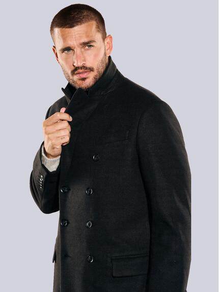 emilio adani Herren Mantel slim fit Schwarz 35528 emilio adani Herren Mantel slim fit Schwarz 35528