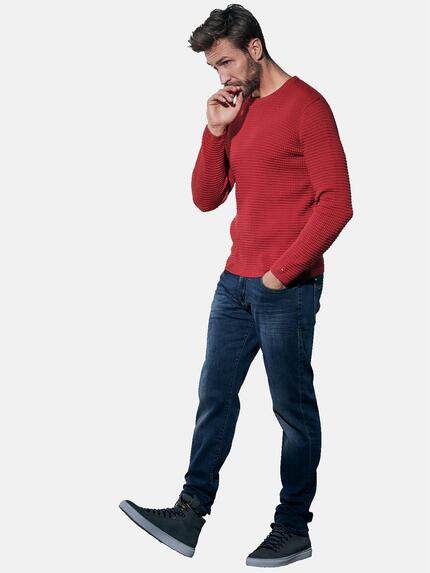 emilio adani Herren Strukturierter Rundhalspullover Rot 30954 emilio adani Herren Strukturierter Rundhalspullover Rot 30954