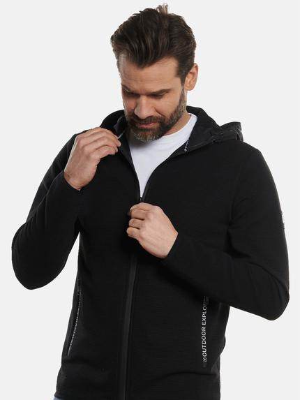 engbers Herren Sweatjacke strukturiert Schwarz 32874 engbers Herren Sweatjacke strukturiert Schwarz 32874