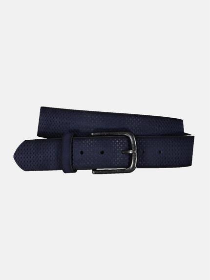 engbers Ledergürtel geprägt Royalblau