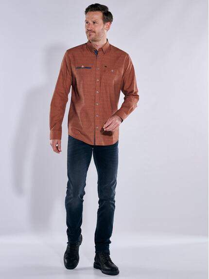 engbers Herren Langarm-Hemd strukturiert Orange 37635 engbers Herren Langarm-Hemd strukturiert Orange 37635