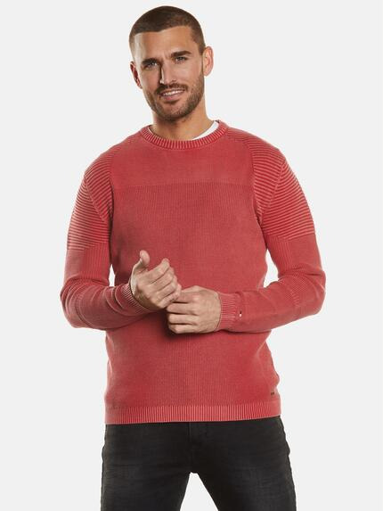emilio adani Pullover strukturiert Tomatenrot