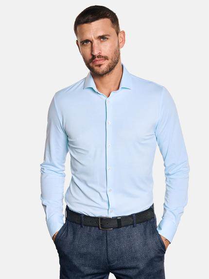 emilio adani Langarm-Hemd "My Favorite" Jersey Hellblau