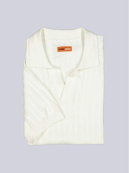 emilio adani Herren Modisches Strickpolo Reinweiss 40138 emilio adani Herren Modisches Strickpolo Reinweiss 40138