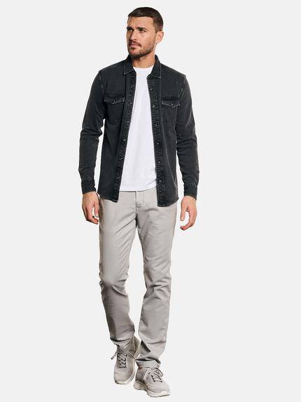 emilio adani Herren Polo-Shirt langarm Grau 32099
