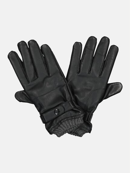 emilio adani Handschuhe aus Leder Schwarz