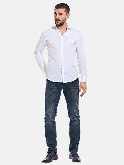 emilio adani Herren Langarm-Hemd "My Favorite" Reinweiss 33704