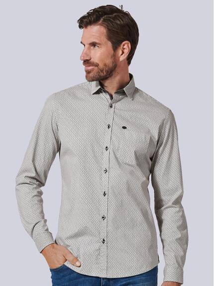 engbers Herren Langarm-Hemd gemustert Beige 35329 engbers Herren Langarm-Hemd gemustert Beige 35329