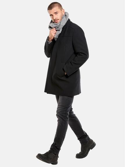 emilio adani Herren Mantel mit abnehmbaren Kragen Schwarz 33580 emilio adani Herren Mantel mit abnehmbaren Kragen Schwarz 33580