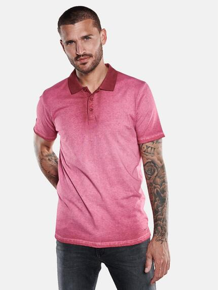 emilio adani Poloshirt mit besonderem Waschverfahren Magenta