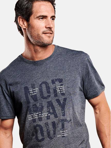 engbers Herren modisches Printshirt Marineblau 27965