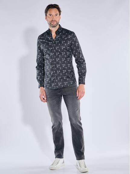 ENGBERS GERMANY Herren Langarm-Hemd gemustert Schwarz 39575 ENGBERS GERMANY Herren Langarm-Hemd gemustert Schwarz 39575