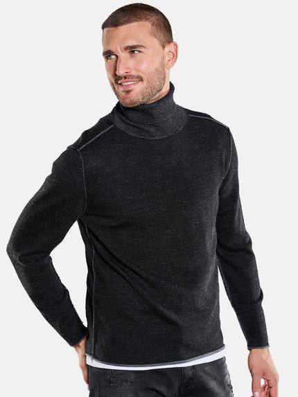 emilio adani Pullover aus Merinowolle Schwarz