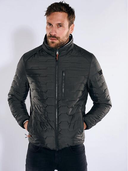 emilio adani Steppjacke slim fit Dunkelgrau