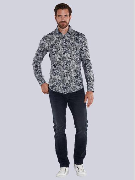 ENGBERS GERMANY Herren Langarm-Hemd aus Jersey Blau 35648 ENGBERS GERMANY Herren Langarm-Hemd aus Jersey Blau 35648