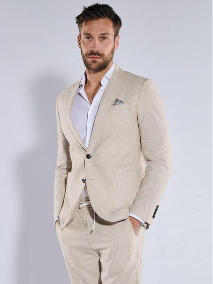 emilio adani Anzug-Sakko slim fit Beige