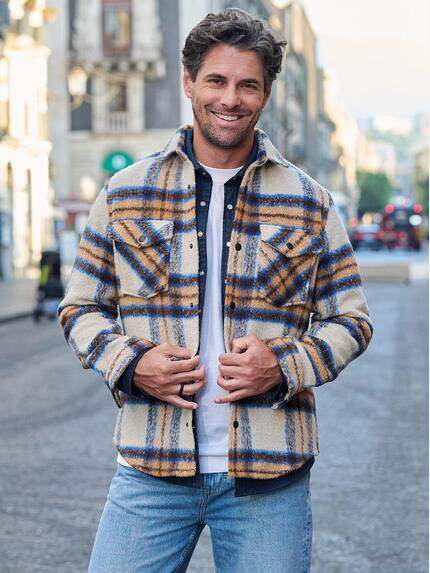 emilio adani Herren Flanell-Overshirt Royalblau 40978 emilio adani Herren Flanell-Overshirt Royalblau 40978
