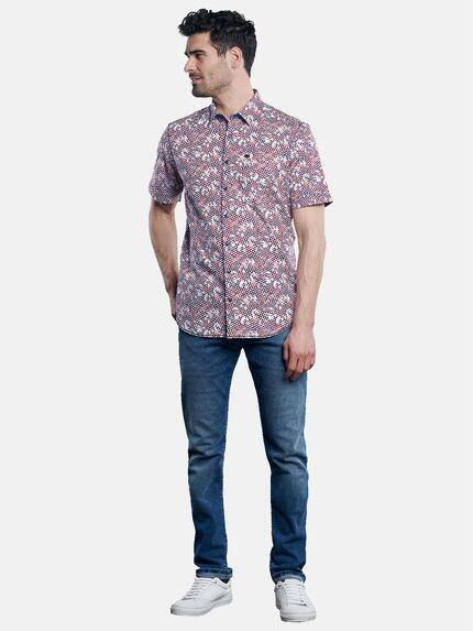 engbers Herren Kurzarm-Hemd gemustert Rot 31719 engbers Herren Kurzarm-Hemd gemustert Rot 31719