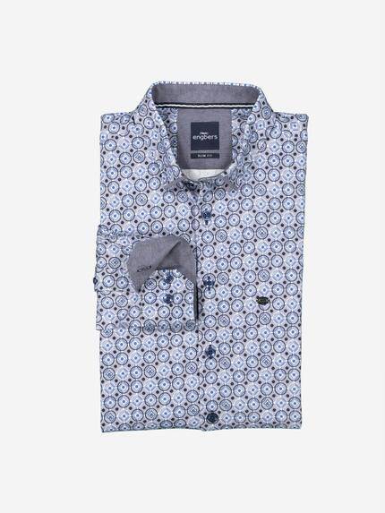 engbers Herren Langarm-Hemd slim fit Blau 37241 engbers Herren Langarm-Hemd slim fit Blau 37241