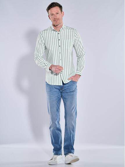 ENGBERS GERMANY Herren Langarm-Hemd mit Leinenanteil Hellgruen 38546 ENGBERS GERMANY Herren Langarm-Hemd mit Leinenanteil Hellgruen 38546