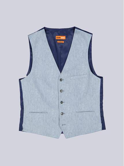 emilio adani Herren Anzug-Weste slim fit Blau 38444 emilio adani Herren Anzug-Weste slim fit Blau 38444