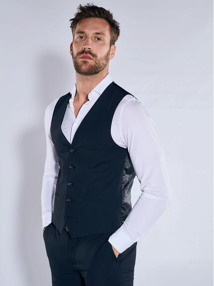 emilio adani Anzug-Weste slim fit Indigoblau